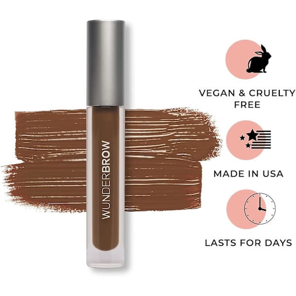 WUNDERBROW Wunderbrow Vandtæt Øjenbrynsgel, Sort/Brun, Vegansk og Cruelty-Free