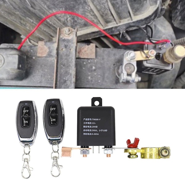 12v 120a Universal Batteriafbryder Relæ Integreret Trådløs Fjernbetjening Afbryd Afbryd Isola
