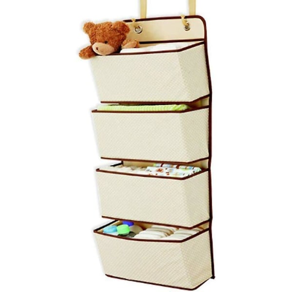 Over Door Hanging Organizer Storage Bag 4 Pockets With Crday Hooks For Crday Toys Nursery