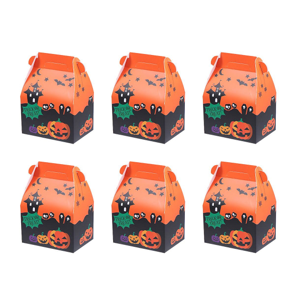 10 stk Halloween Bærbare pakkeæsker Græskar Ghost Candy Container Tegnefilm Gave Mulepose Party Favors