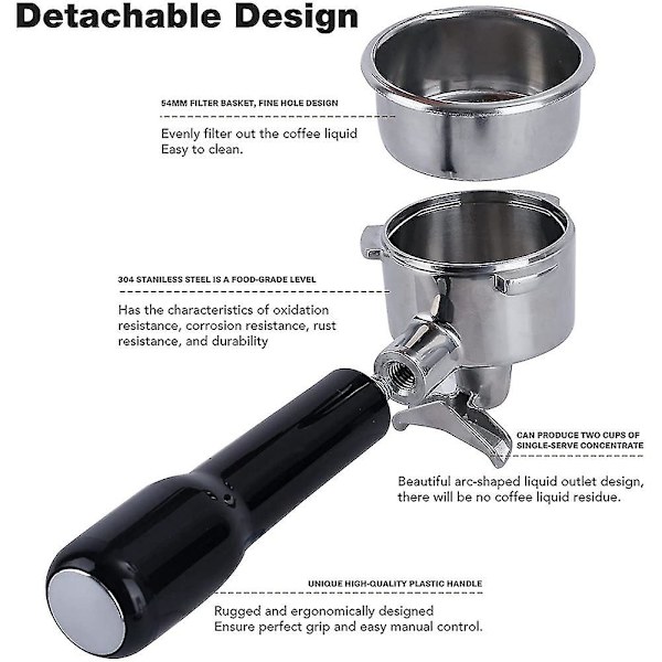 54mm Portafilter Brevillelle - Ruostumaton Portafilter Suodatin H