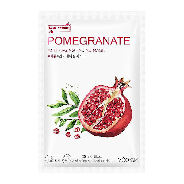 Renekton Granatäpple Citron Aloe Vera Mask Frukt Botanisk Lugnande Fuktgivande Olivros Havsalgsmask 4