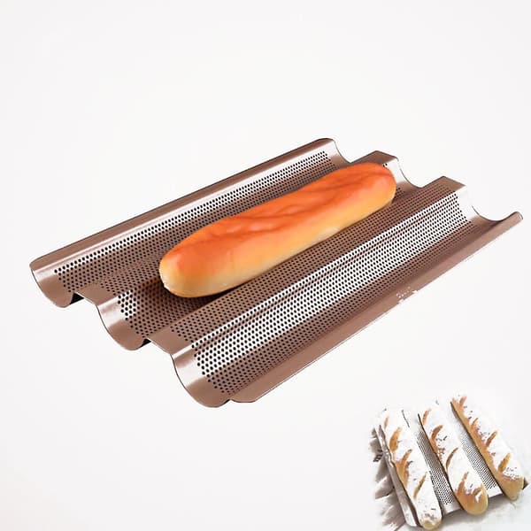 Baguette Bakform Icke-klibbig Bakplåt Rostfritt Stål