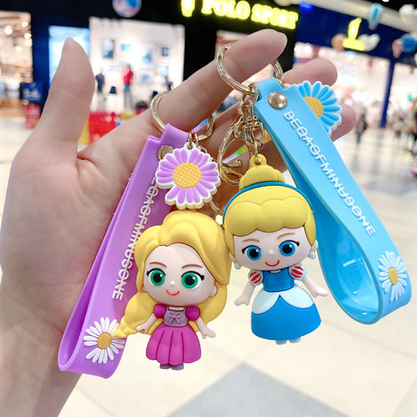 Princess Nøglering til Piger - Sød Kawaii Anime Nøglering, Eventyr Damer Punge Belle