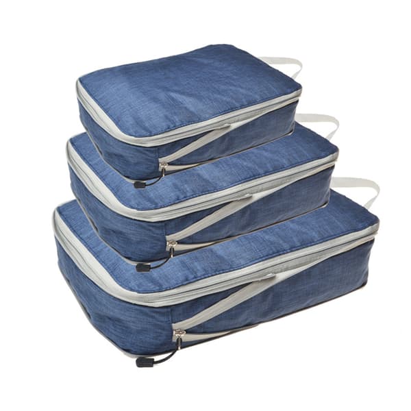 Sammenpressbare pakkekuber Foldbar vanntett koffert matte navy blue