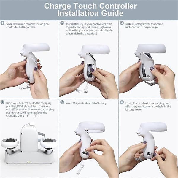Opladningsdock til Headset Controller, Opladningsstation til Touch Controller Oplader