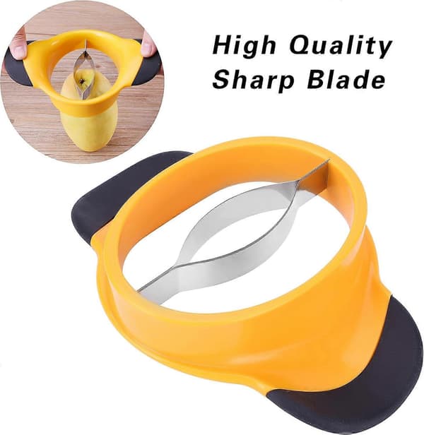 Mango Slicer - Oppgradert Mango Kjernefjerner Ultra-Skarp Mango Kutter og Skreller Ekstra Stor Mango Splitter og Steinfjerner