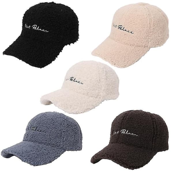 Ny lammepelshat til kvinder, efterår og vinter, koreansk version, tidebrev, varm hue, plys