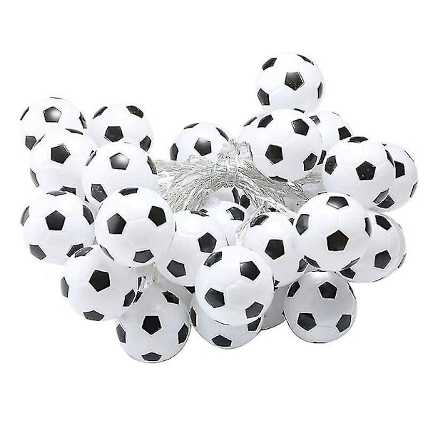 30 LED Fodbold Lyskæde Indendørs Fodbold Udendørs Fe Lys Have Tilbehør Fodbold Formet Reb Lampe Fodbold Hjem Dekorationer Belysning Til F