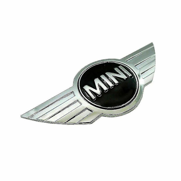 Mini-merkin logo etupeltiin kromattu konepelti metalli tarra . Emb