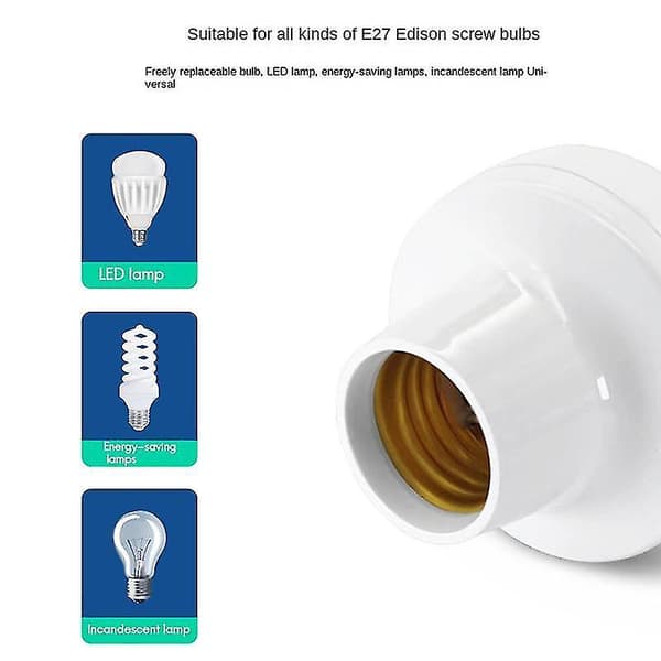 Tuya Wifi Smart E27 E26 Smart Ljusadapter Smart Lamphållare Bas För Lampa Led Ljuspärla Adapter