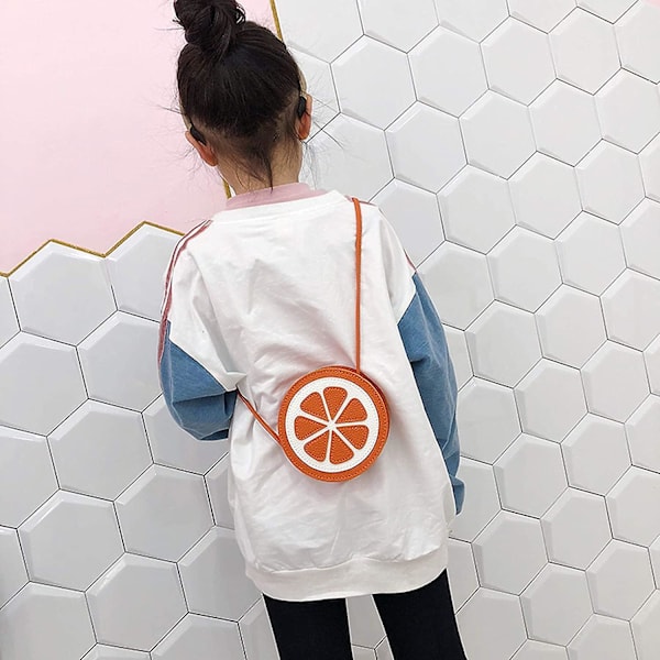 Børns frugtformede crossbody-taske hamburger skuldertaske håndtaske pung til piger