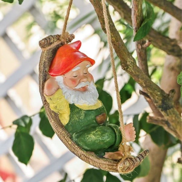 SAMLINGER Hængende Gnome Havepynt udendørs til træ