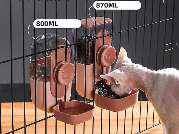 2* Vannfontene for katter og vanndispenser for hunder og automatiske matere