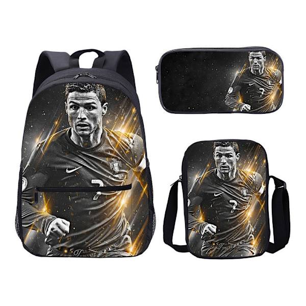 3 kpl/setti jalkapallo tähti reppu opiskelija koululaukku 30 backpack
