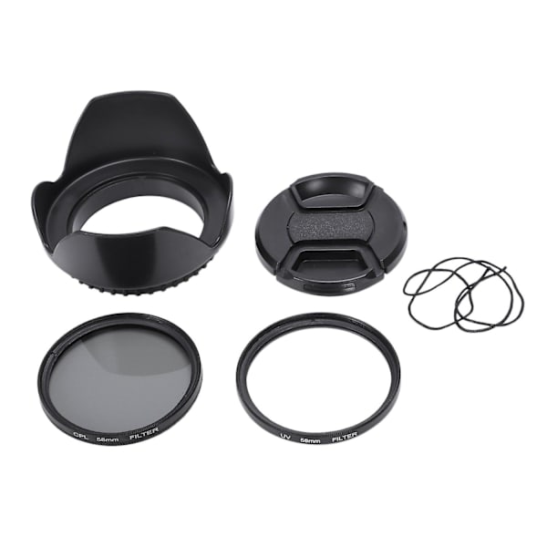 Cpl UV-filterkit 58mm til Canon Eos 700d 100d 600d 1200d objektivdæksel