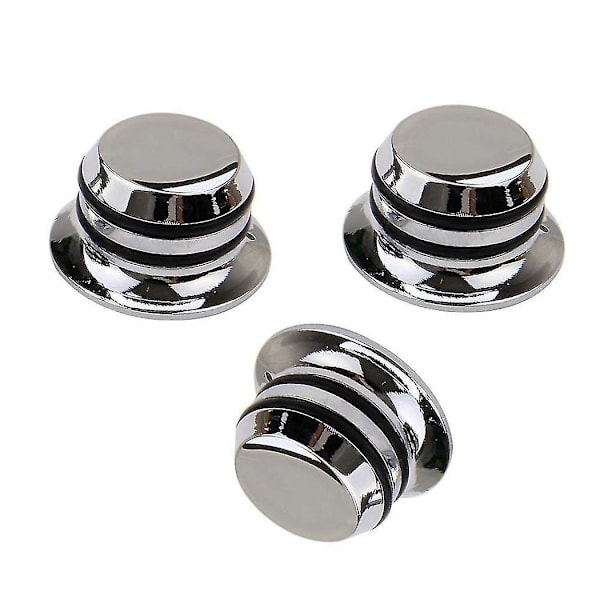 3 stk. Gitar Metall Topphatt Tone Tuning Knapper For Fender Elektrisk Gitar Jazz Bass Lp St Krom