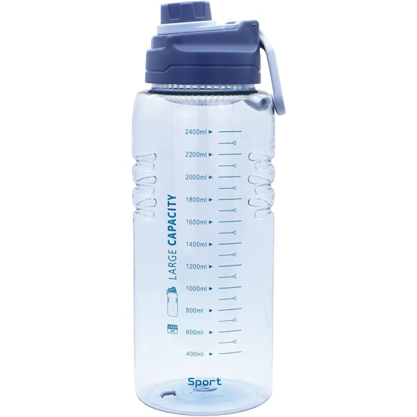 Stor vattenflaska, 88OZ, läckagesäkra vattenflaskor med sil och handtag, perfekt för fitness, arbete, sport eller utomhus (akvamarin)