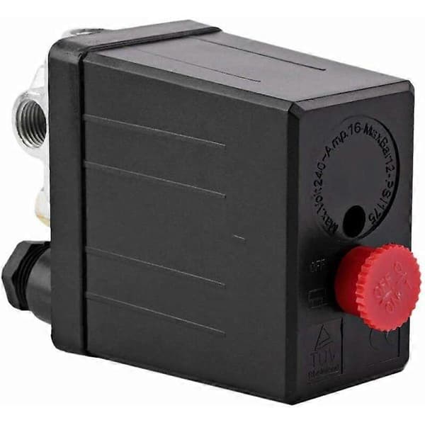 Kraftig trykafbryder ventil til luftkompressor, kompressortilbehør 90PSI-125PSI