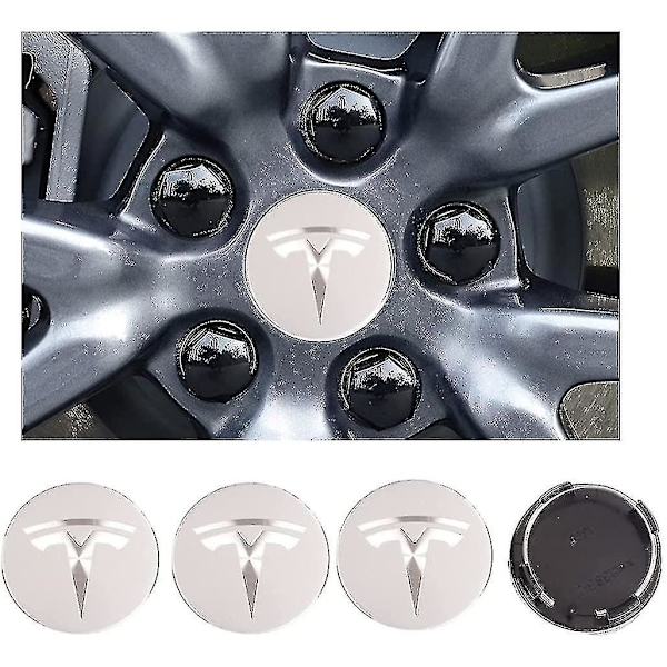 Tesla Model3/x/s/y Navkapselskruv Navkapsel Dekorationsskydd Modifikationstillbehör Silver