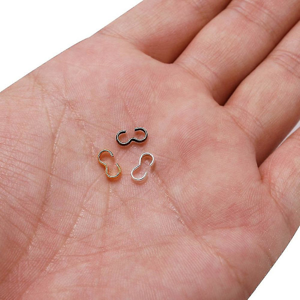 Spænde Lukninger - Sølv/guld (100 stk/sæt 4 X 8mm)
