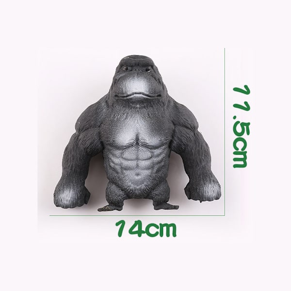 Gorilla Elastisk Svamp Blød Abe Gorilla Dekompression Legetøj Udluftningsdukke 250g black orangutan