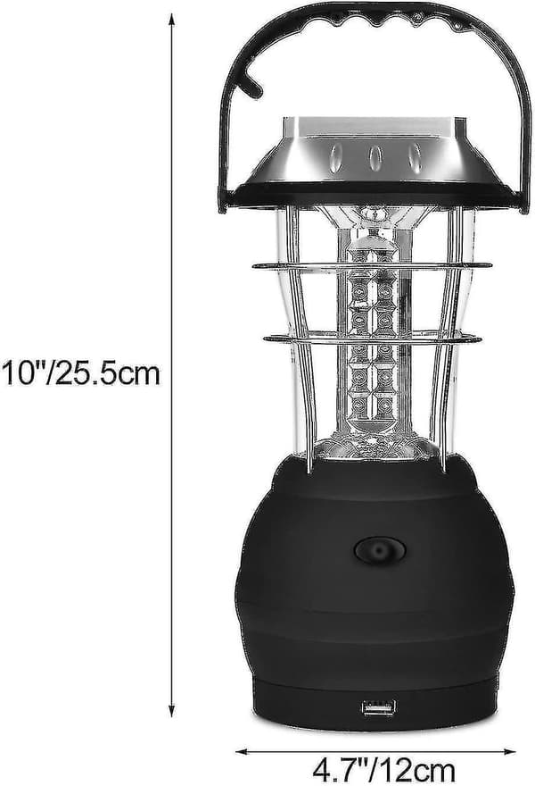 Camping Lanterns Led Solar Lamp Håndsveiv Dynamo Vanntett