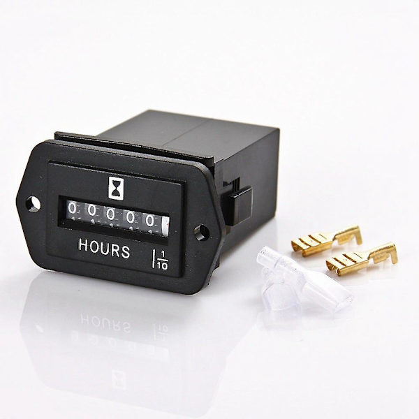 Dc 6-80v mekanisk timetæller - timetæller til motor generator båd biler motocross motor t