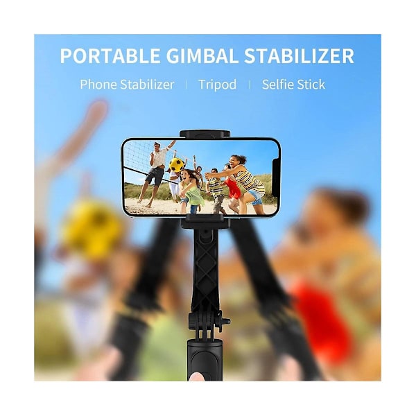 Gimbal stabilisator Selfie Stick Fällbar Trådlös Stativ Med Bluetooth Slutarknapp Monopod För Ios Andr