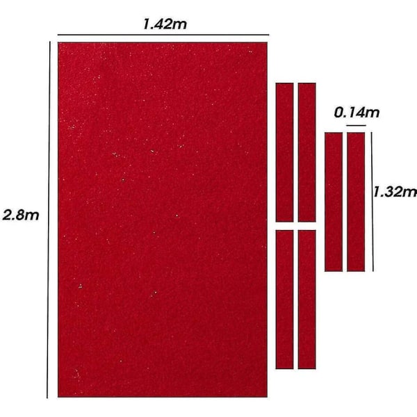 Piao Grade Biljardduk i nylon och mjuk fiber, passar standard 9-fots biljardbord, för inomhusbiljard, biljardbordstillbehör