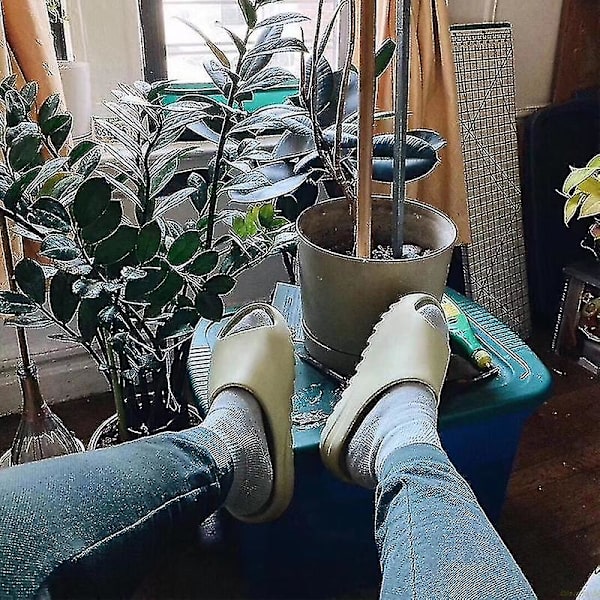 Sommer Yzy Slides Åndbar Cool Strand Sandaler Flip Flops Fiskemund Slippers Letvægts Bone White Plus Størrelse 35-4
