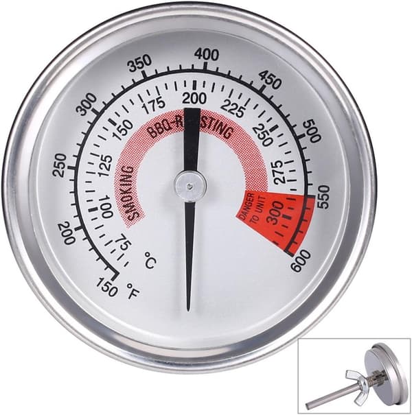 Joe Orange Ovn Termometer Rustfrit Stål Grill Røg Ther
