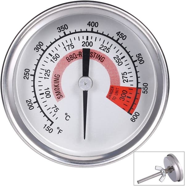 Joe Orange Ovn Termometer Rustfritt Stål Grill Røyktermometer