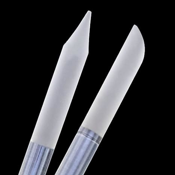 2 st Glasnagelbandspegel Dubbelsidig Manikyrpinne Professionell Prec transparent color