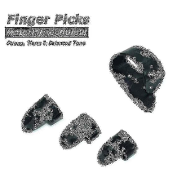 Gitarr Slide Set med 1 Glass Slide, 1 Stålslide och 1 Mässingsgitarr Slide, 6 st Gitarrplektrum och 4