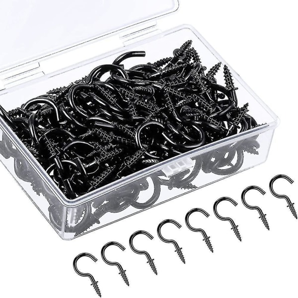 120 Pieces Screw Hooks Metal Cup Hook Screw In Hanger Ceiling Hook Cabinet Cup