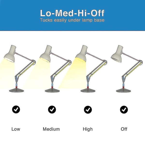 3-veis bryter berøringskontrollsensor for berøringskontrollpære Lampe skrivebordslysdeler