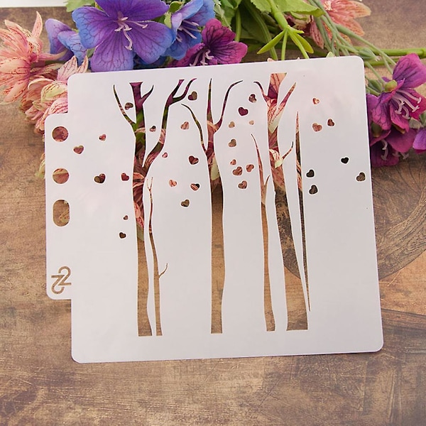 Tremaler, sjablonger, maling, scrapbooking, preging, stansing, album, håndverk, kort