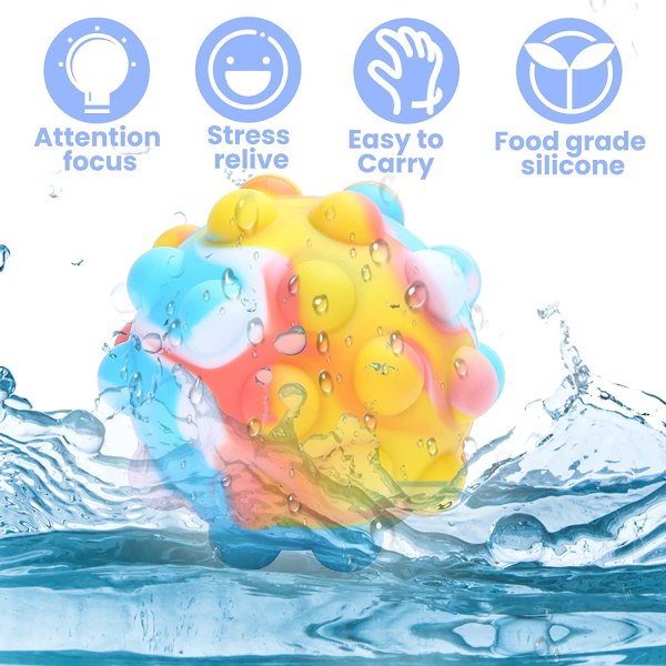 3D Pop It Ball Fidget legetøj, sanselegetøj til autistiske børn