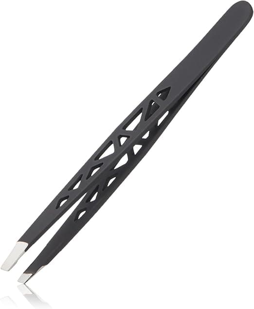 Slant Tweezer in Midnight with Precision Crafted, Hand Sharpened Tips