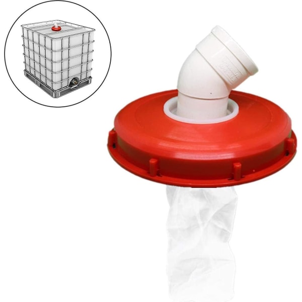 Ibc-regnfilterlock, tvättbart nylon Ibc-filter, Ibc-lockfilterlock 163mm/245mm röd Ibc-regntank