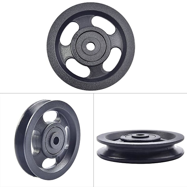 100 mm musta nyloninen laakerirulla pyöreä kuntosalirulla pyörän laakerin vaihto