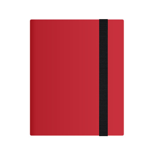 Bestsalecard Opbevaringsbog Kortalbum Mappe, 9 Slots, 360 Side Loading Pocket Mappe Red Four squares