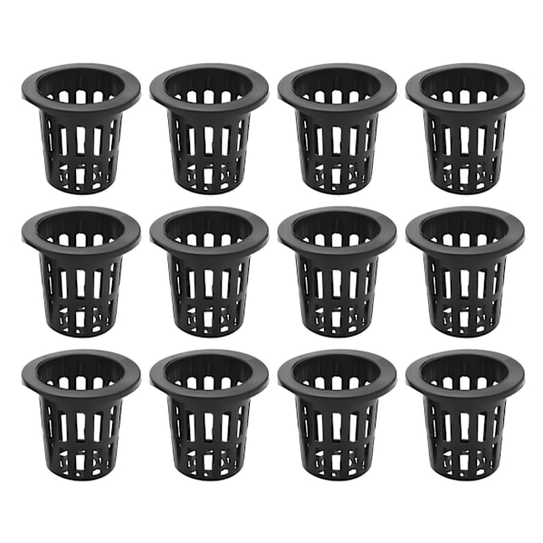 100 stk. 2,36 tommer netkopper med slidset mesh bred læbe filter plante netpot spand kurv til hydroponisk