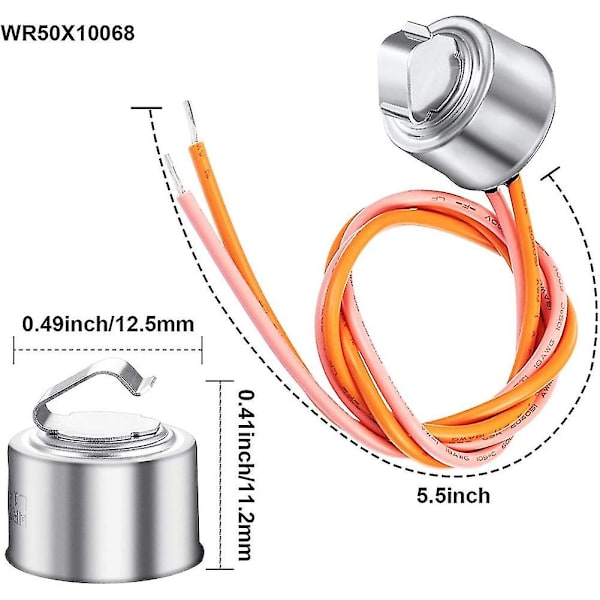 2 st Wr55x10025 Kylskåp Temperatur Sensor Ersätt 914