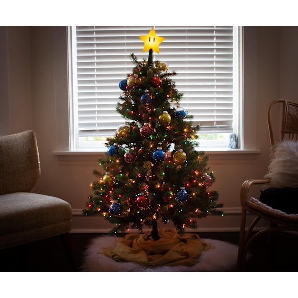 Treetop Mario Super Star Gen 2 Plug-in Lighted Julgranstopp