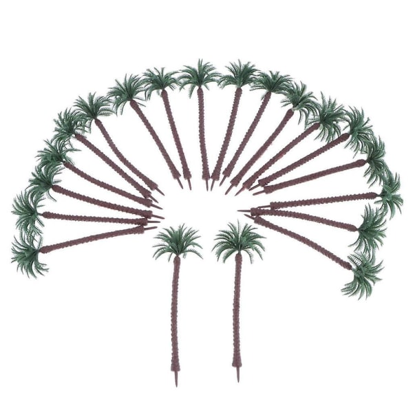 20 Pack Diy Hiekkapöytä Muovinen Palm Mini Landscape Coconut Tree Malli