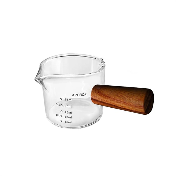 100 ml glas dubbelpipig transparent mjölk mätkopp med skala