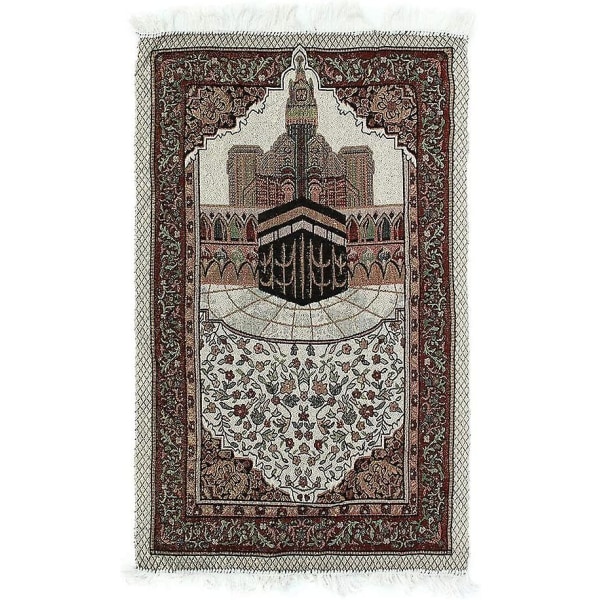 Muslimi- ja muslimikuvioinen brodeerattu rukousmatto 110 x 65 cm Crday lahja