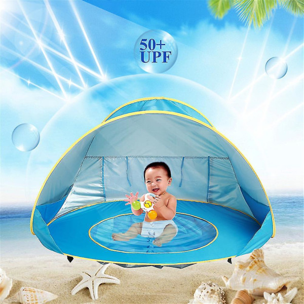 Baby Beach Telt Barn Vanntett Solforteltelt Uv-beskyttet Sunshelter Minibasseng